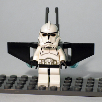 LEGO Minifigure -- Clone Trooper Ep.3 with Jet Pack on Back, 'Aerial Trooper'-Star Wars / Star Wars Episode 3 -- SW0127 -- Creative Brick Builders